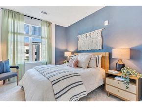 Charlotte apartment for rent - a bedroom with a bed and a window