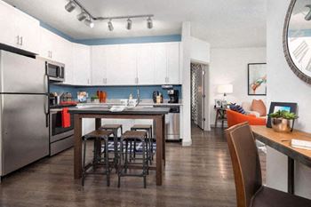 Kitchen with white cabinetry