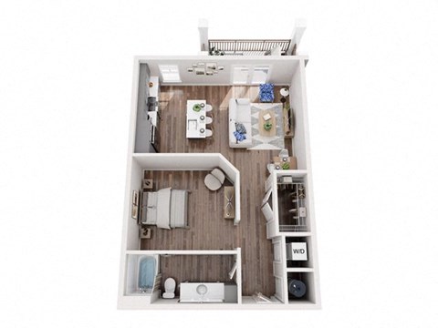 Floor plan for studio, 1 bath, 776 sqft