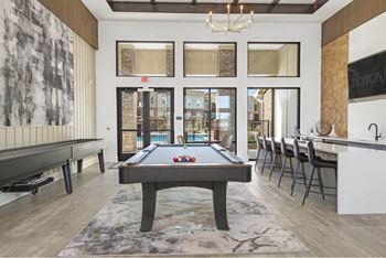Pool table in clubroom