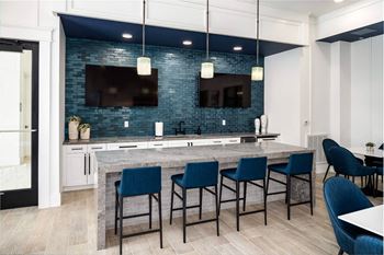Catering kitchen in reservable lounge area