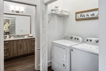 Full-sized washer/dryers included