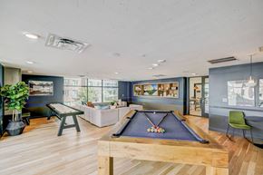 Redmond apartment for rent - a game room with a pool table and a couch