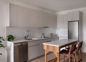 Philadelphia apartment for rent - a kitchen with a counter top and a sink