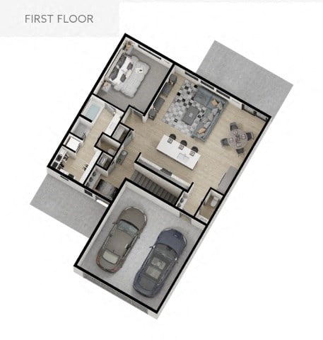 Floor plan for 4 beds, 2 baths, 2137 sqft