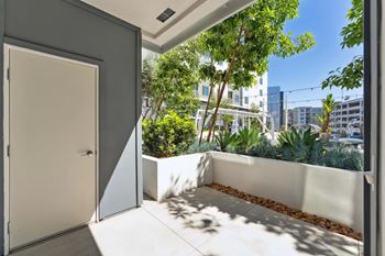 Large patios and balconies with storage