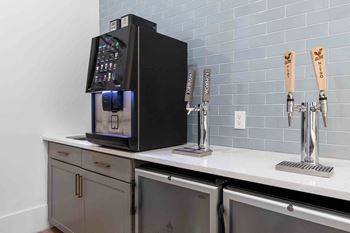 Clubhouse with cold brew and kombucha bar