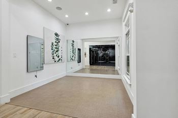 Pilates, yoga, and stretching room