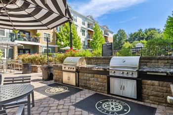 Gas bbq grills and picnic areas