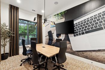 Private conference rooms and co-working spaces