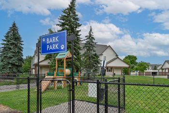 Dog park with agility equipment