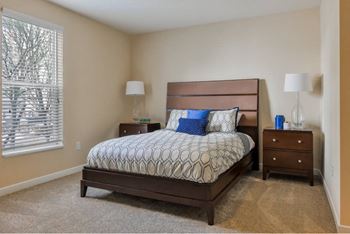 Plush carpeted bedrooms