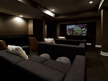 Movie theater with surround sound