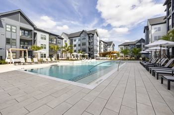 Expansive sundeck with lounge chairs