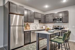 West Saint Paul apartment for rent - A kitchen with a stainless steel appliances at The Westlyn apartments for rent in West St. Paul, MN.
