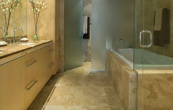 Large soaking tub
