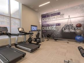 Glendale apartment for rent - A gym with treadmills at The Adeline, California