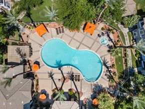 Peoria apartment for rent - Aerial view of the pool at Artessa apartments in North Glendale.