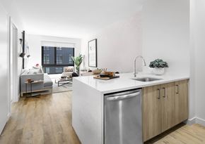 New Rochelle apartment for rent - open style kitchen and living room