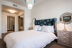 Marina Del Rey apartment for rent - Bedroom with white bedding.