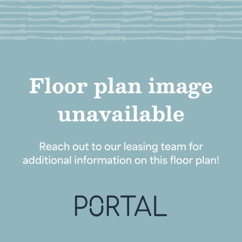 Floor plan for studio, 1 bath, 421 sqft