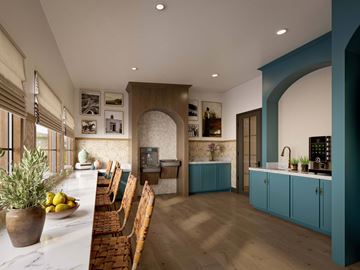 Thousand Oaks apartment for rent - A kitchen with a long counter and a sink.