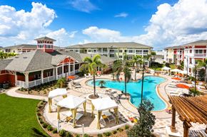 Tampa apartment for rent - A resort with a pool and a gazebo.
