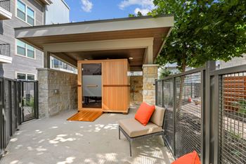 Outdoor sauna space