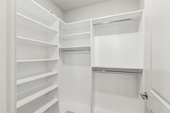 White walk in closet