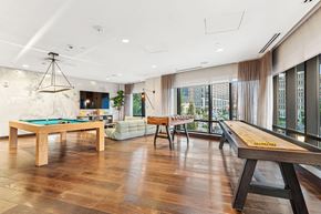 Stamford apartment for rent - a game room with a pool table and a billiard table