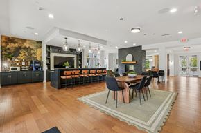 Westborough apartment for rent - A modern kitchen with a dining table and chairs.