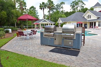 Exterior pool deck bbq grills 
