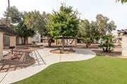 Las Vegas apartment for rent - A residential area with a grassy area and trees.