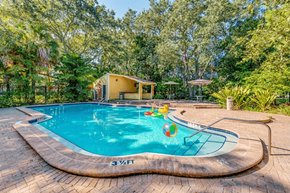 Oldsmar apartment for rent - A small pool with a yellow ball in it.