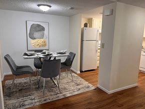 Holly Hill apartment for rent - A dining room with a table and chairs.