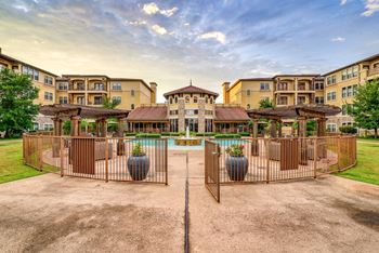 Lush, gated courtyard