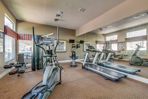 Las Vegas apartment for rent - A well-equipped gym with treadmills, elliptical machines, and other exercise equipment.
