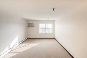 Urbana apartment for rent - A room with a window and a carpeted floor.