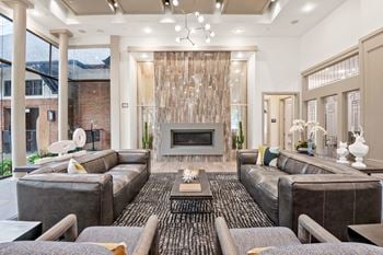 Comfortable seating in leasing office at mission gate in plano tx