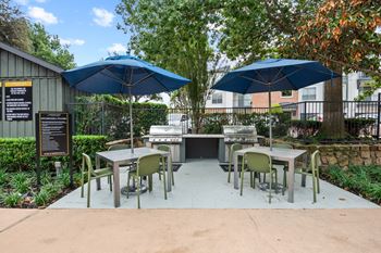 Outdoor grill area at mission gate in plano tx