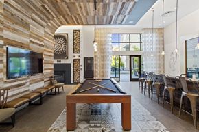 Hercules apartment for rent - Common Area with Pool Table, Kitchen and Seating at Aventine Apartments in Hercules, CA 94547