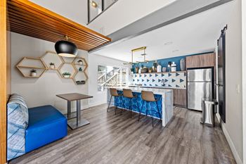 Community kitchen in the clubhouse at veranda la mesa in la mesa, ca 91942