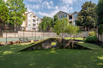 Onsite dog park at willowest in vinings apartments in atlanta, ga 30339