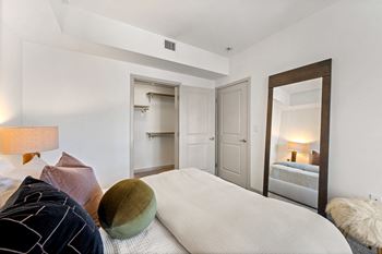 Spacious bedroom at g12 apartments in los angeles, ca 90015