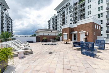 Rooftop lounge area at one plantation apartments in plantation, fl 33324