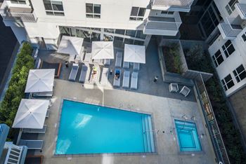 Aerial pool view