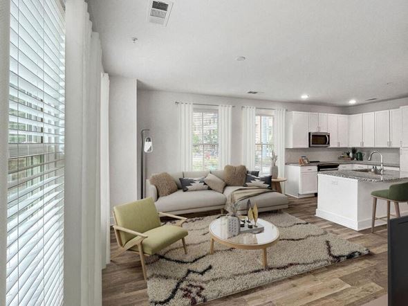 Charleston apartment for rent - a living room at The Merchant Apartments, South Carolina 29403