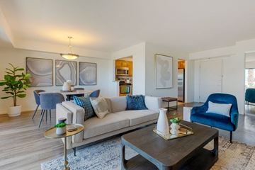 Las Vegas apartment for rent - a living room with a couch and a table