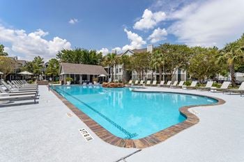 The swimming pool at the reserve by the lake