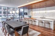 Minneapolis apartment for rent - Community dining area with sliding glass doors at 365 Nicollet, Minneapolis, MN, Manchester , 55401